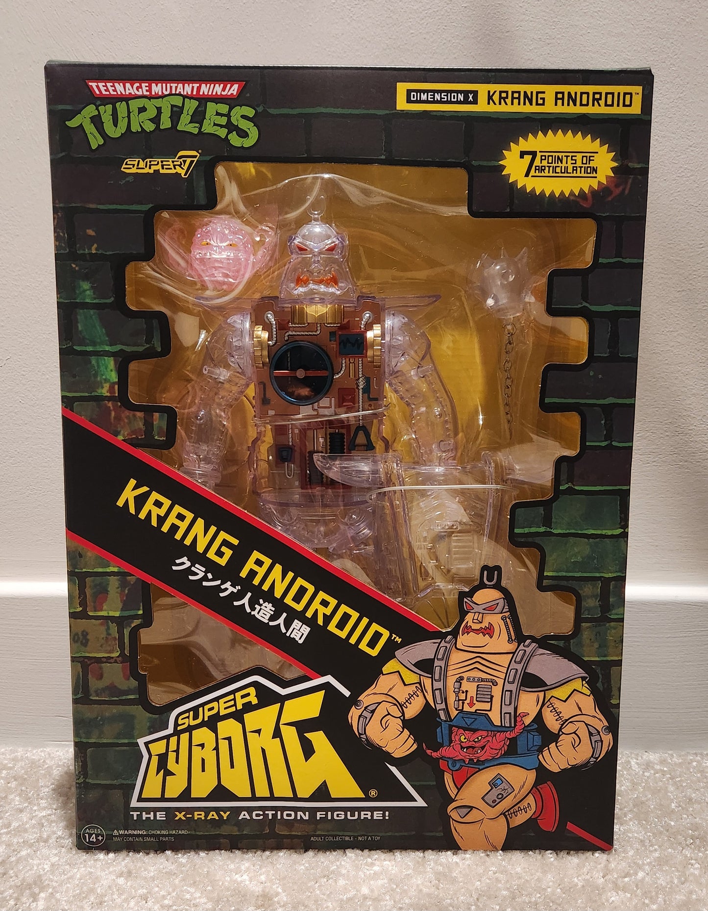 Super7- Teenage Mutant Ninja Turtles- Super Cyborg Krang Android (Clear Version)