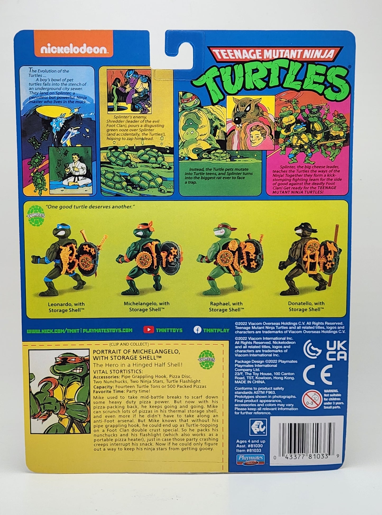 Teenage Mutant Ninja Turtles- Michelangelo with Storage Shell