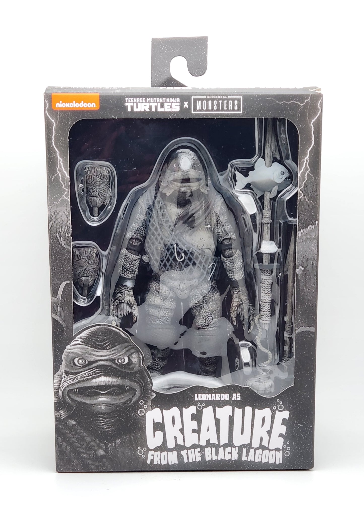 Teenage Mutant Ninja Turtles x Universal Monsters- Ultimate Leonardo as The Creature from the Black Lagoon (B&W Version) NECA
