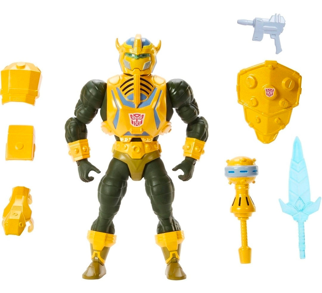 Masters of the Universe Origins x Transformers- Bumblebee Armor Man at Arms