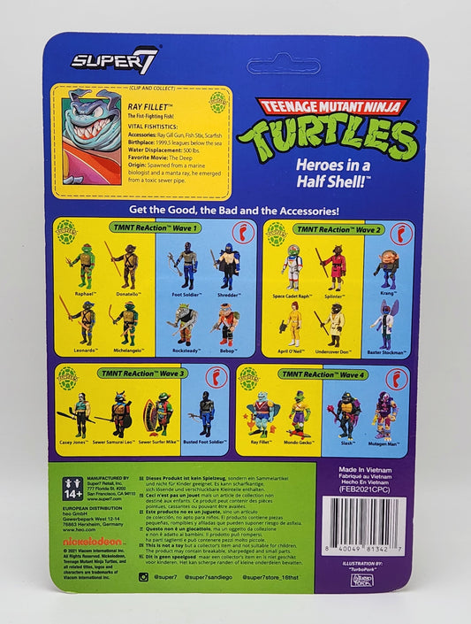 Super7 Reaction- Teenage Mutant Ninja Turtles- Ray Fillet