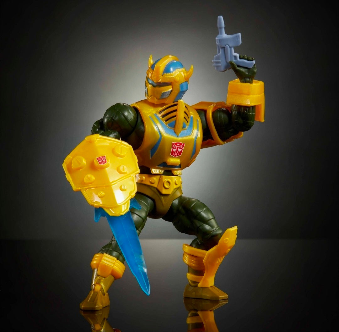 Masters of the Universe Origins x Transformers- Bumblebee Armor Man at Arms