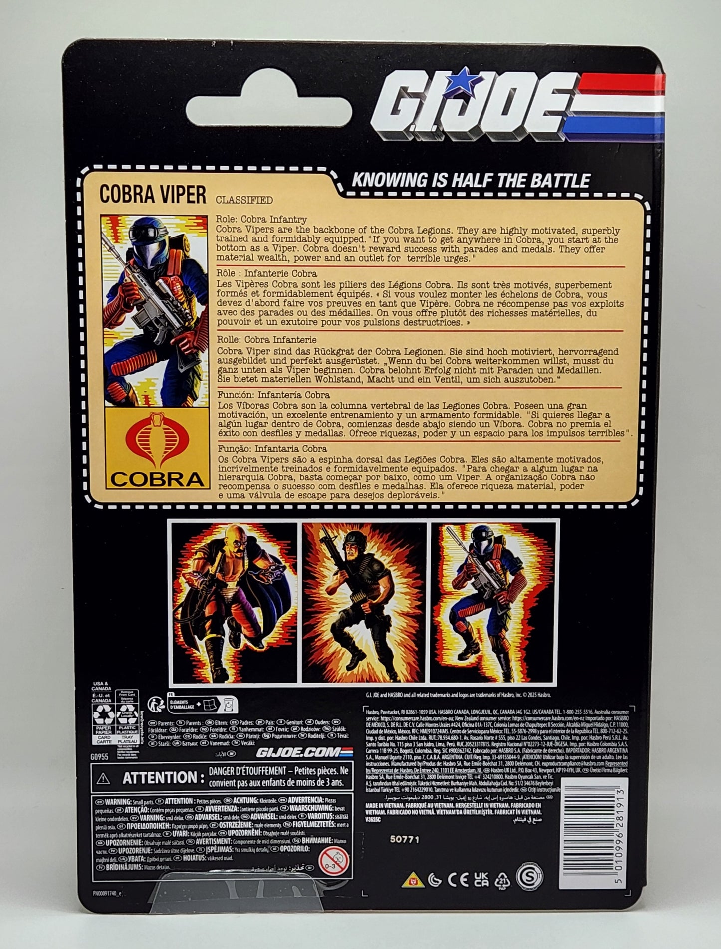 G.I. Joe Classified Series- Retro Cardback- Cobra Viper