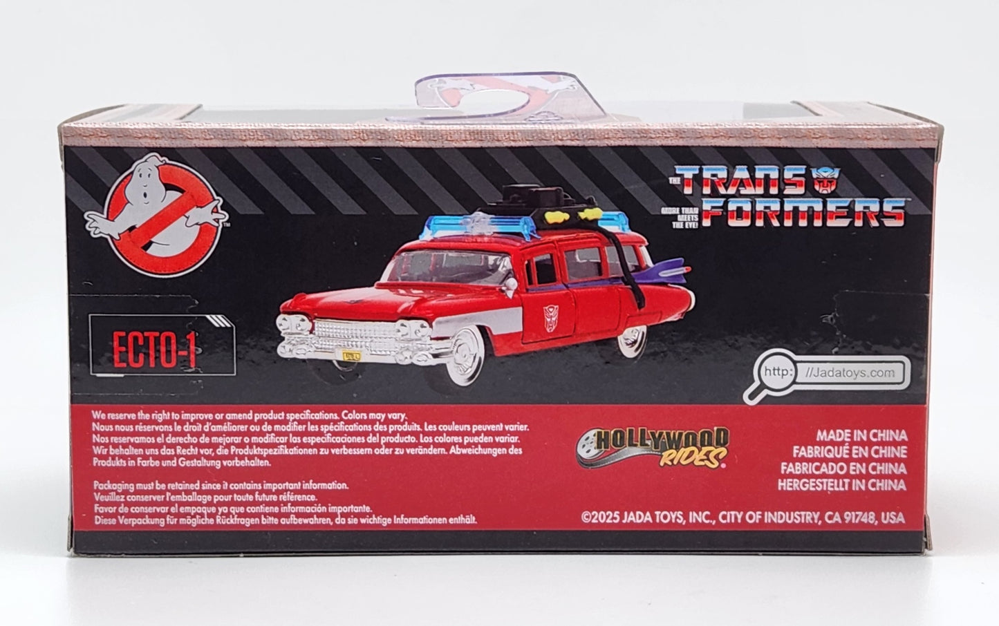Ghostbusters x Transformers- Hollywood Rides- 40th Anniversary- Ecto-1 (Optimus Prime Graphics) 1/32 Scale