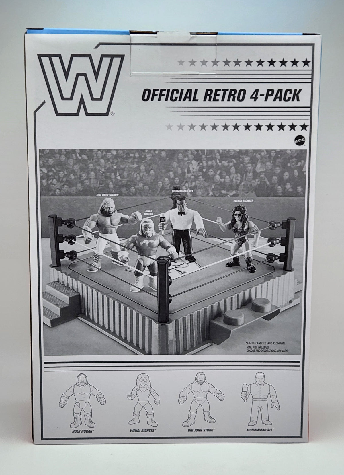 WWE Retro Superstars- Series 15- Hulk Hogan, Wendi Richter, Big John Studd, Muhammed Ali (4-pack)
