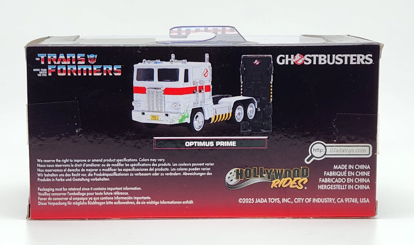 Ghostbusters x Transformers- Hollywood Rides- 40th Anniversary- G1 Optimus Prime (Ecto-1 Graphics) 1/32 Scale