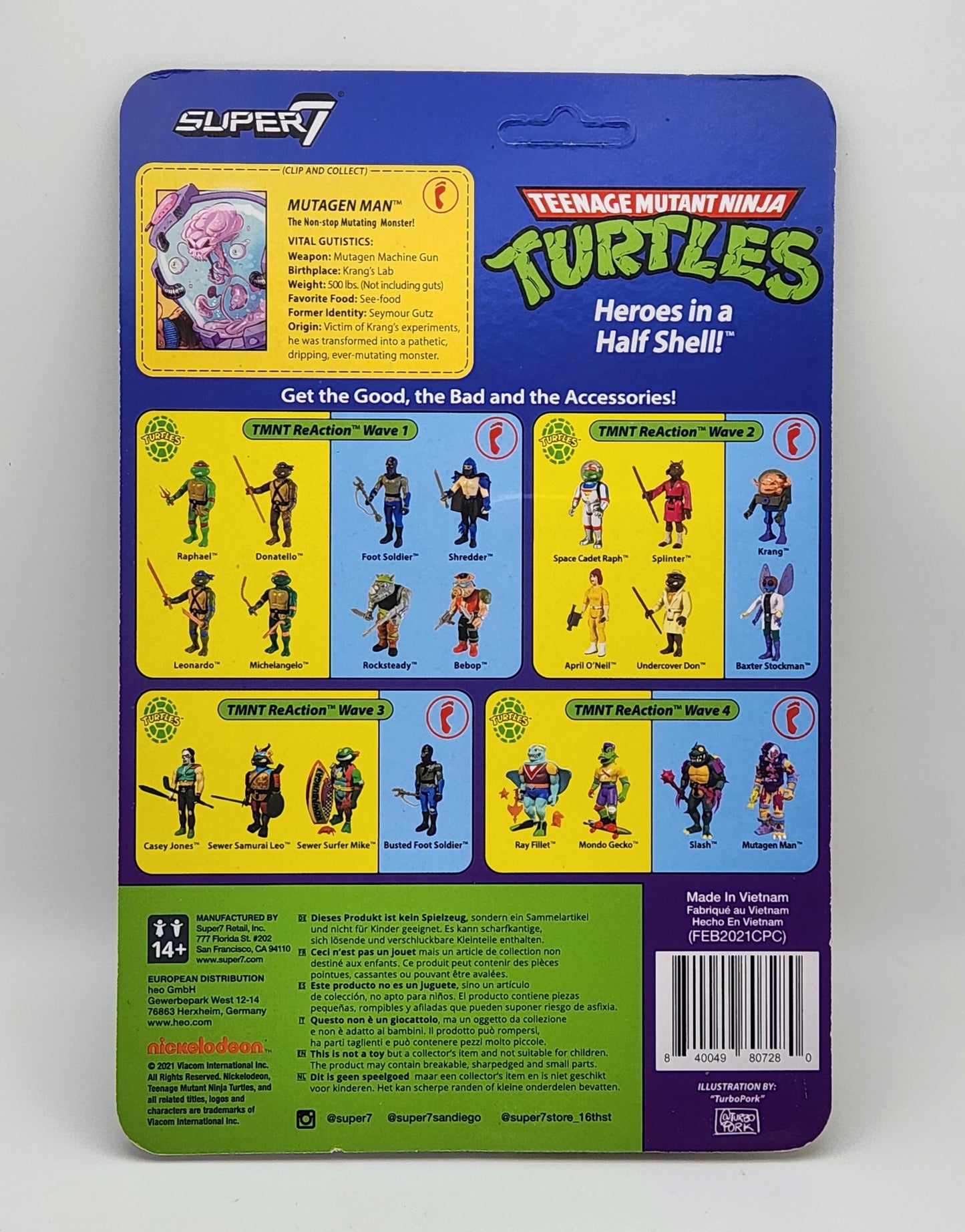 Super7 Reaction- Teenage Mutant Ninja Turtles- Mutagen Man