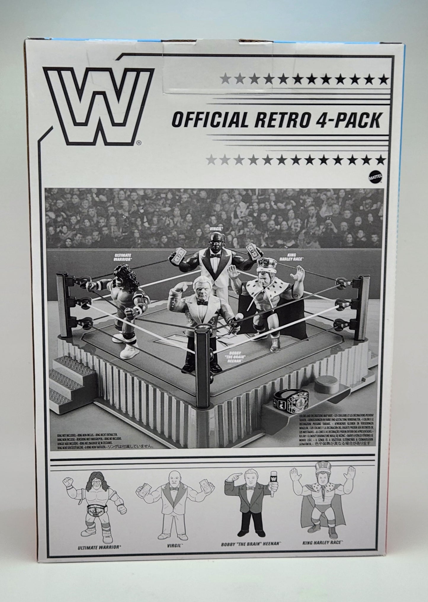 WWE Retro Superstars- Series 18- Ultimate Warrior, Virgil, Bobby "The Brain Heenan, King Harley Race (4-pack)