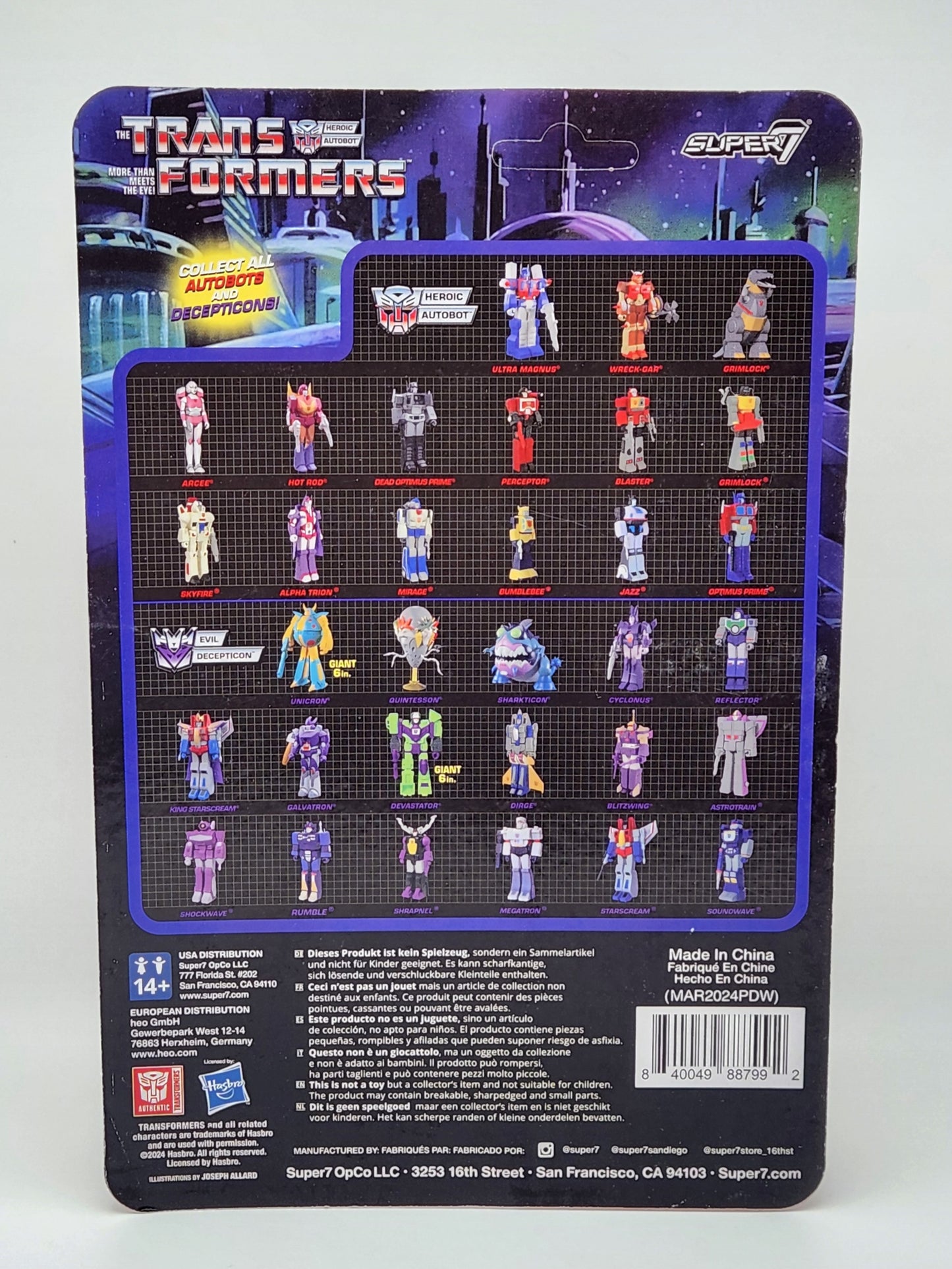 Super7 Reaction- Transformers- Arcee (Pink & Orange)