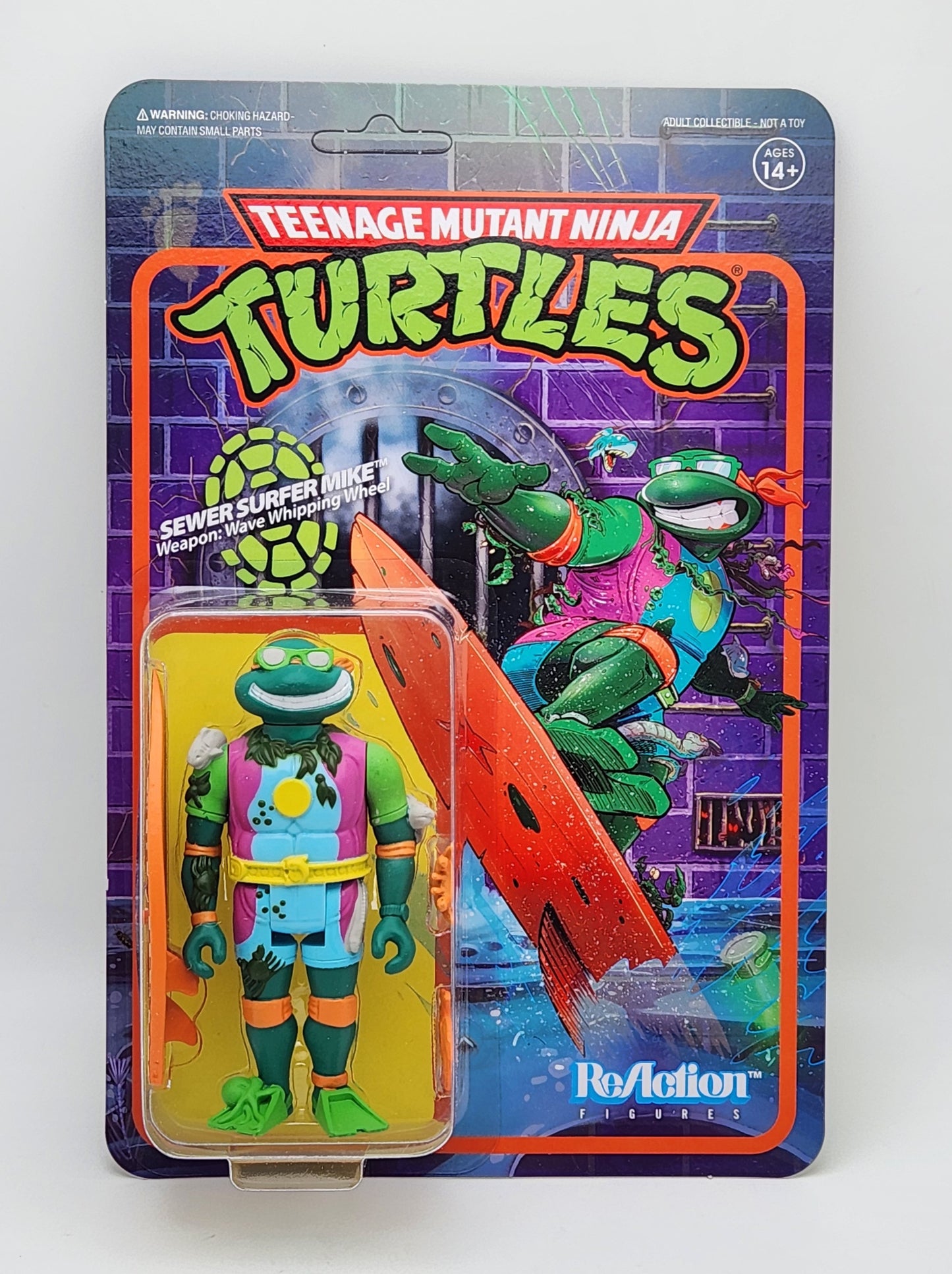 Super7 Reaction- Teenage Mutant Ninja Turtles- Sewer Surfer Michelangelo