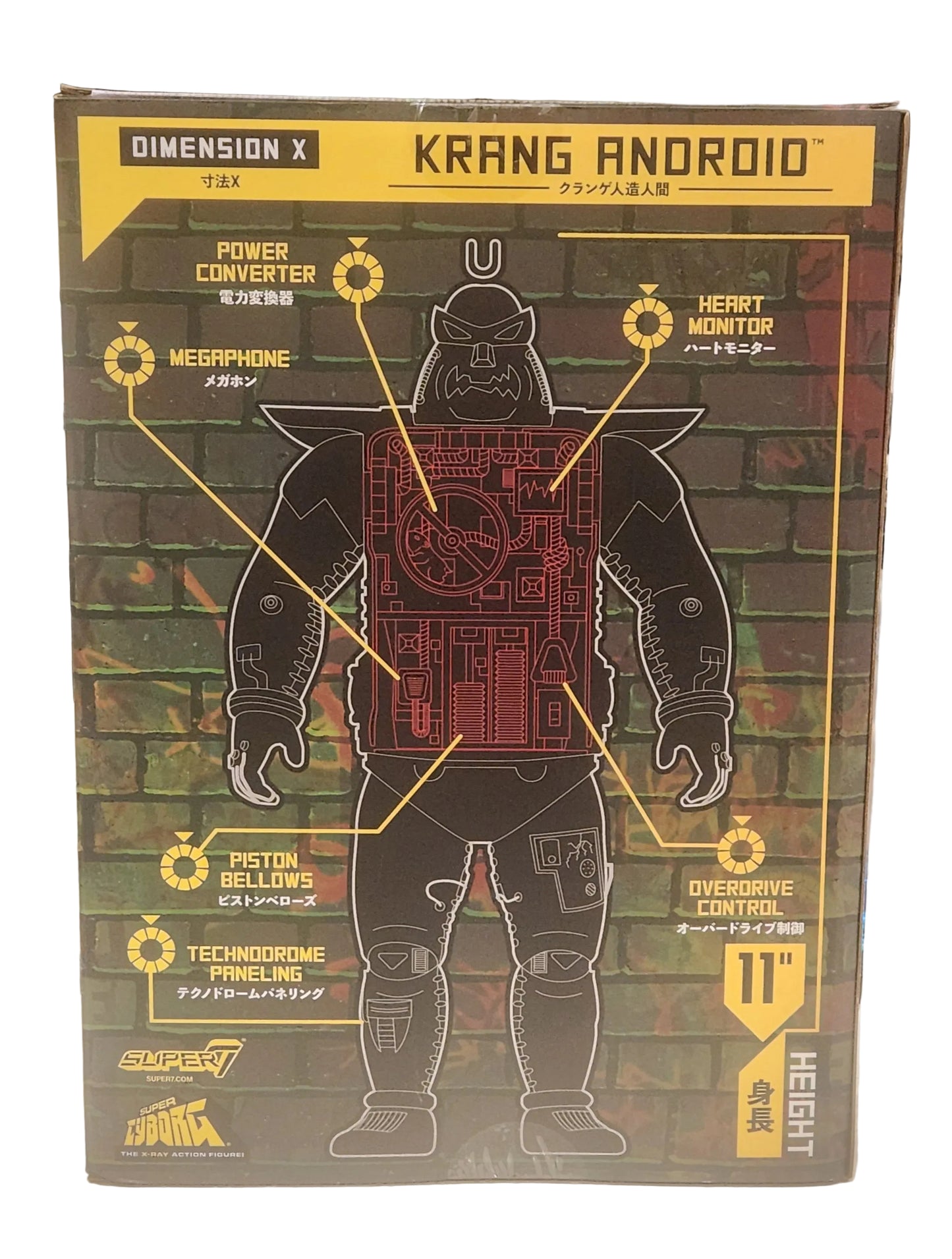 Super7- Teenage Mutant Ninja Turtles- Super Cyborg Krang Android (Clear Version)