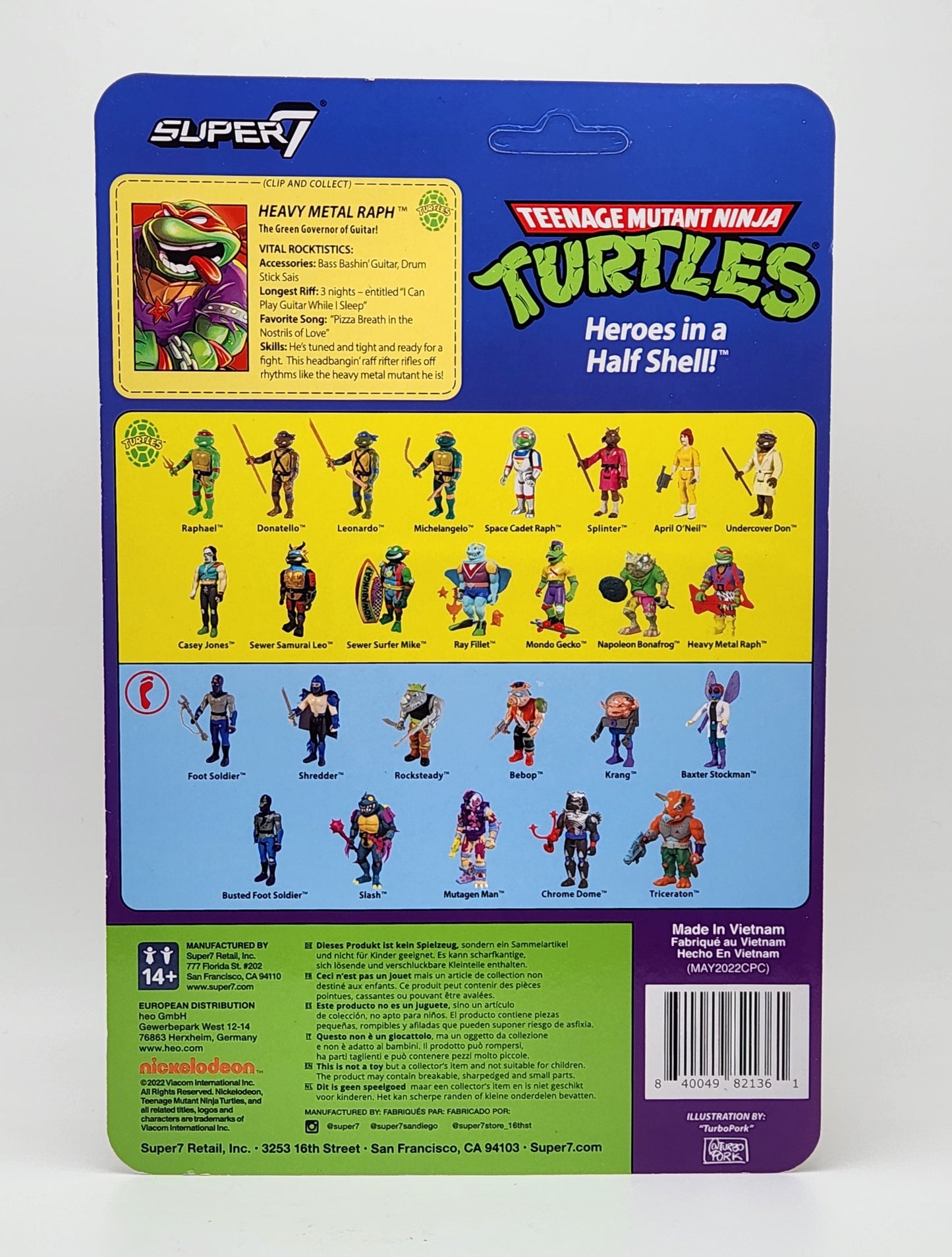 Super7 Reaction- Teenage Mutant Ninja Turtles- Heavy Metal Raphael