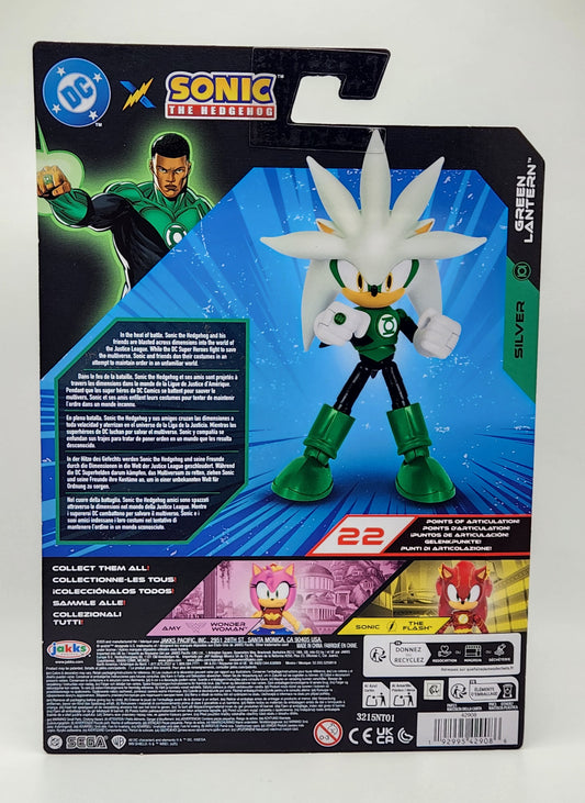 DC X Sonic the Hedgehog- Silver as Green Lantern (Jakks Pacific)