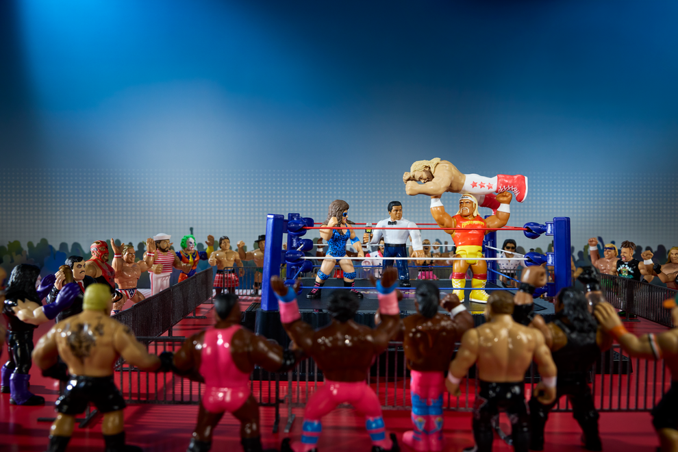 WWE Retro Superstars- Series 15- Hulk Hogan, Wendi Richter, Big John Studd, Muhammed Ali (4-pack)