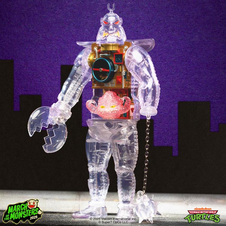 Super7- Teenage Mutant Ninja Turtles- Super Cyborg Krang Android (Clear Version)
