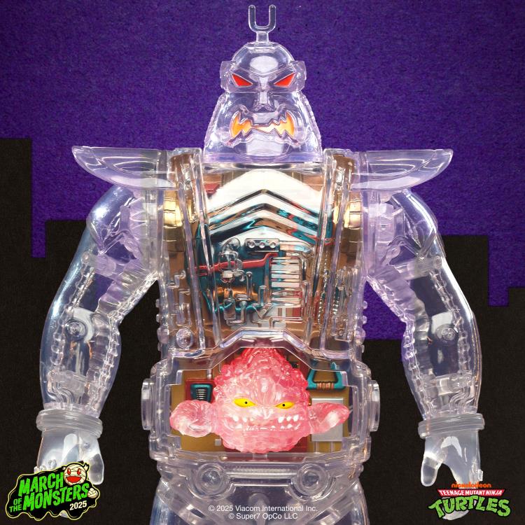 Super7- Teenage Mutant Ninja Turtles- Super Cyborg Krang Android (Clear Version)