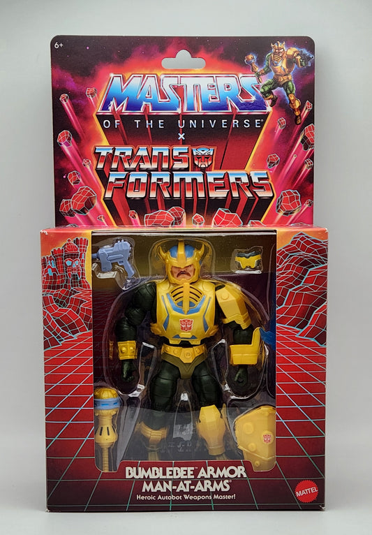 Masters of the Universe Origins x Transformers- Bumblebee Armor Man at Arms