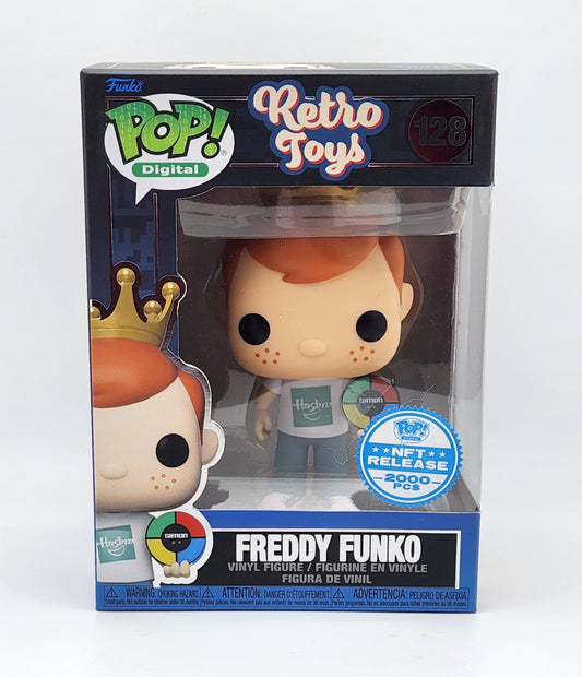Funko Pop! Digital- Freddy Funko Holding up Simon (Retro Toys)